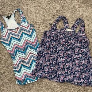 Blue and White Sleeveless Tank Top Bundle